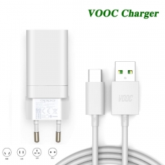 5V 4A Fast VOOC charger For oppo find x R17 R17PRO Reno Mobile phone VOOC charger usb c type-c cable