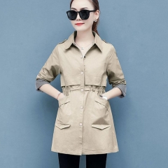 Woman Clothes Windbreaker Women's Short Coat 2019 New Spring Korea Loose Casual Windbreaker Popular Autumn Small Trench Shirt