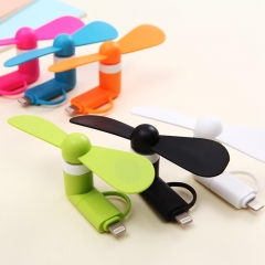 2-in-1 Mini Cell Phone Fan for iPhone/iPad and Android