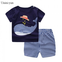 Children's Wear 2018 spring Summer Baby kids Boys Sports casual Suit boy T-shirt + jeans 2pc Set Children's Clothes kids clothes