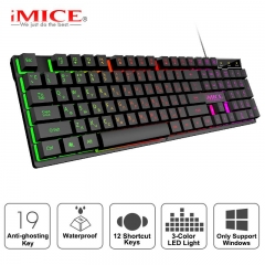 Gaming Keyboard  Imitation Mechanical Keyboard Gaming USB 104 Keycaps Russian Gamer Keyboard With Backlight RGB Key Board