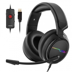 USB 7.1 Surround Sound Gaming Headset for PC Gaming Headphones Bass casque Headset Gamer for PS4/New Xbox One/Mac With Mic