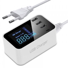 Quick Charge Type C USB Charger HUB Led Display Wall Charger Fast Mobile Phone Charger For iPhone Samsung USB Adapter EU US Plug