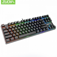 Gaming Mechanical Keyboard Blue Red Switch 87key Anti-ghosting RGB/Mix Backlit LED USB RU/US Wired Keyboard For  Gamer PC Laptop