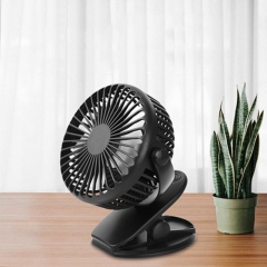 New Portable Handheld Small Fan New Clip USB Fan Charging Desktop Mini Portable Desktop Fan Desktop Outdoor (Black)