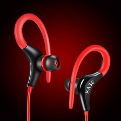 Hot Sale ST3  Ear Hook Headphones Stereo Running Earphone Super Bass Sport wired Headset Comfortable to Wears for iphone Xiaomi