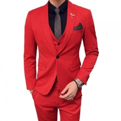 Mens Wedding Suits 2019 Red Suits Mens Oranje Pak Heren Royal Blue Mens Suits Party DJ Stage Costume Terno Slim Fit White Tuxedo