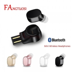 FANGTUOSI X12 Bluetooth Headset mini Wireless Earphone Portable USB Magnetic Charging Headset Sport Earbud Headset For iPhone 8