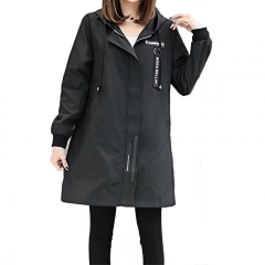 Coat Female Autumn Fashion Casual Trench Overcoat Hooded With Pocket Slim Baseball Clothes 2019 Women's Clothing