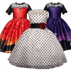 Baby Girl Polka Dots Dress For Girls Flower Wedding Party Dresses Kids Princess Christmas Dress Halloween Wear Children Clothing