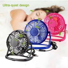 4 Inch Portable Mini USB Desk Fan Portable Fan USB 4 Blades Cooler Cooling Fan 360 Degree Up And Down For Home Office School