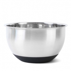 LumiParty Stainless Steel Mixing Bowl with Ergonomic Non-Slip Silicone Base Professional Kitchenware