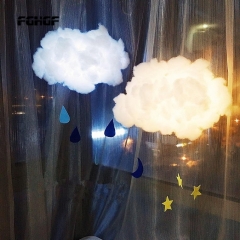 DIY Handmade Cute Cotton Cloud Shape Light Hanging Night Light For Birthday Gift Home Bedroom Decor Drop Shipping Sale