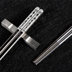 4 Pair/Lot Luxury Stainless Steel Chopstick Set Metal Chinese Silver Child Chopsticks For Kids Sushi Food Sticks Tableware