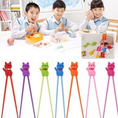 1 Pair Multi Color Cute Cat Minions Learning Training Chopsticks For Kids Children Chinese Chopstick Learner Gifts