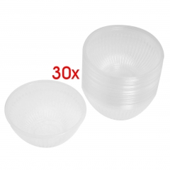 30Pcs/set 4.1&quot; Diameter Clear Plastic Disposable Rice Bowl Party Camping Bowls Clear Disposable Storage Tool Rice Bowl Sets