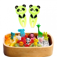 Mini Animal Farm Cartoon Food Fork Fruit Pick Sign Bento Lunches Party Decor Vegetable Tableware Dinnerware 10pcs/set