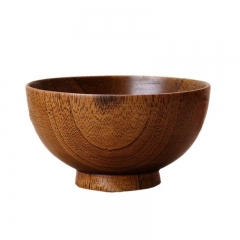 Wooden Bowls Wooden Soup Bowl Healthy Food Container Vintage Dinner Tableware Kitchen Accessories