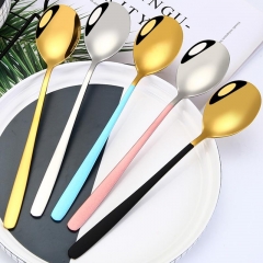 304 Stainless Steel Soup Spoon Rice Deepening Meal Spoon Stirring Spoons Children Korean Creative Tableware Spoons