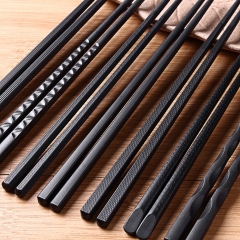 Japanese Styles Chopsticks Black Non-Slip Sushi Chopsticks Set Chinese Food Tools Tableware Kitchen Accessories 1 Pair 7 Types