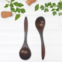 1 Pc NEW Long Handle Nature Wooden Spoon Kitchen Cooking Utensil Tool Soup porridge Teaspoon Catering Cuchara De Madera