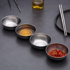 1pc Small Stainless Bowl Soy Sauce Dish Dessert Dish Kitchen Sauce Small Dish Dip Rray Seasoning Dish