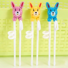 Kids Training Helper Cartoon Portable Children Tableware Learning Training Chopsticks Plastic Baby Enlightenment Chopsticks