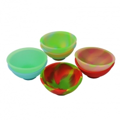 10pcs Silicone pinch bowl mini round bowls fluorescent dab oil slick for bho Wax Salt Sauce Sugar Butter Cream Mayonnaise