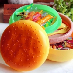 800mL Portable Lunch Bowl Bento Box for Kids Double Tier Hamburger Food Container Storage Lunch Box Children Tableware Set