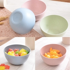 Eco-friendly Wheat Straw Children Rice Noodles Salad Bowl Household Tableware Solid Soybean Dish Sauce Salt Snack Small Plate