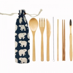 1 pc bamboo cutlery 2