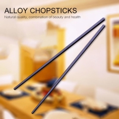 1 pair 24cm portable Chinese chopsticks practical restaurant hotel alloy striped chopsticks tableware kitchen accessories tools