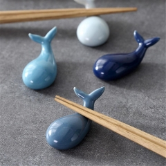 Creative Cute Cartoon Whale Shape Ceramic Chopsticks Holders Fashion Kitchen Tableware Chopsticks Holder Stand