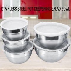 Lid Mixing Bowl Portable Salad Bowl Kitchen for Kitchen Accessories Lunch Boxes Bowls Stainless Steel Bowl Dinnerware Food