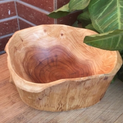 Household Fruit Bowl Wood Multi-grain Wooden Candy Dish Dried Fruit Plate Carving Tray Wood Fruit Bowl Mixing Bowl Serving Bowl