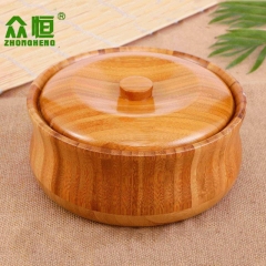 Bamboo Bowl Lid Primitive Handmade Beer Rice Water Househould Eco-Friendly Milk Tea Noodles Natural Fine New Pattern Spruce