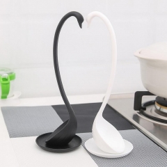 Creative Swan Soup Spoon Long Handle Porridge Monster Spoons with Tray Kitchen Cooking Tools Tableware