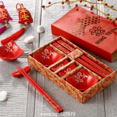 Chinese style creative ceramic tableware gifts Japan and South Korea dishes kitchen supplies sushi set