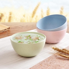 New Eco-friendly Infant Wheat Bowl Straw Household Baby Rice Noodle Salad stalk Bowl Household wheat Tableware