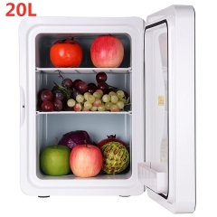 Portable 20L Refrigerator Dual-Use Home Car Fridge Mini Refrigerators 12V 56W Ultra Quiet Cooling Heating Box Fridge for Travel