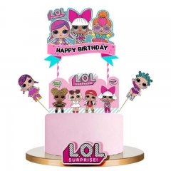 birthday party decorations kids LOL dolls DIY theme Decoration Supplies Cup Plate Spoon wedding cake topper Gifts