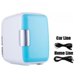 4L 220V/12V Eletric Car Home Refrigerator Fridge Car/Home Mini Dual-use Cool Warmer Dormitory Cans Beer Cooler