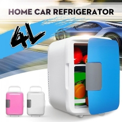 4L Portable Home &amp; Car USB Refrigerators Ultra Quiet Low Noise Car Mini Refrigerators Freezer Cooling Heating Box Camping Fridge