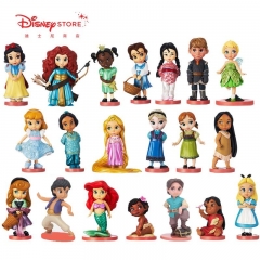 Disney 20pcs/set Princess Action Figures Toys Rapunzel Snow Cinderella White Snow Fairy Rapunzel Doll Decoration Children Gift