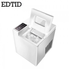 EDTID Mini Automatic Electric Ice Maker Bullet Round Block Ice Cube Making Machine 15kgs/24H Small Bar Milk Tea Coffee Shop EU