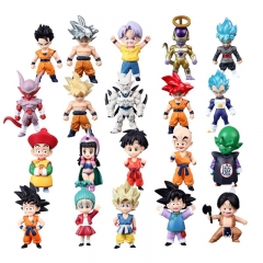 1pcs/lot Mini Dragon Ball Z Super Saiyan Son Gohan Goku figure dragonball Figurine trunks vegeta chichi lazuli freeza toys