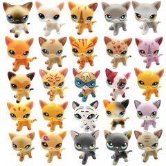 Rare Lps Pet Shop Toy Free Shipping Shorthair Cat Brown Great Dane Stand Action figure Collection 41 Style Children's Set Gift