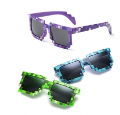 Hot 5 color Fashion Sunglasses Kids cos play action Game Toy Minecrafter Square Glasses with EVA case Toys for children gifts