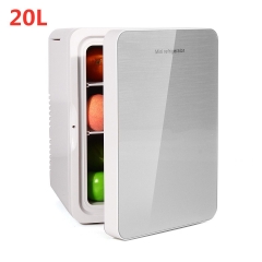 20L Refrigerator Dual-Use Home Car Fridge Mini Refrigerators 12V 56W Portable Ultra Quiet Cooling Heating Box Fridge for Travel