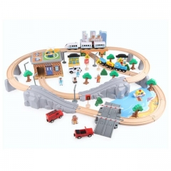 95Pcs wooden track